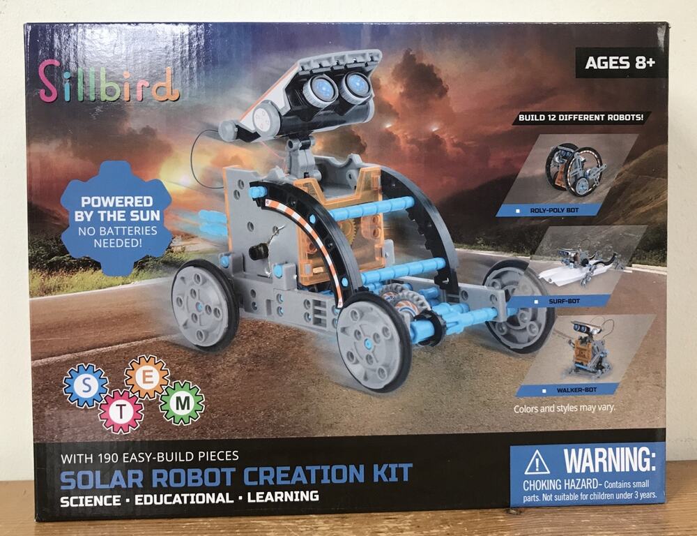 NIB Sillbird STEM Solar Robot Creation Kit 190 Easy Build Pieces Building Kit